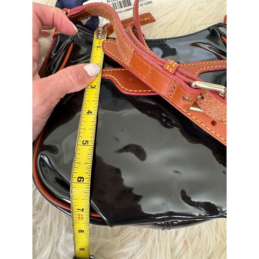 Dooney & Bourke Mini Margot Crossbody Bag Black/Tan Leather Women's New with Tag - Picture 8 of 10